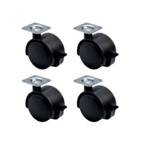 Büyük Plastik Tablalı Frenli - 50MM HKS128 - 4 Adet