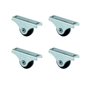 Furç Sabit Teker - 20MM - Siyah HKS226 - 4 Adet