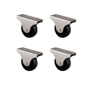 Furç Sabit Teker - 38MM - Siyah HKS229 - 4 Adet
