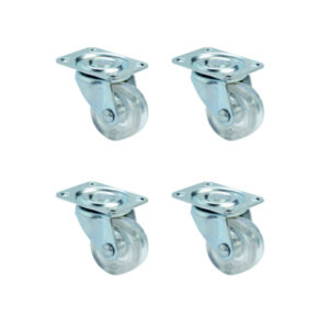 Furç Tablalı Bilyalı Teker - 38MM - Şeffaf HKS240 - 4 Adet