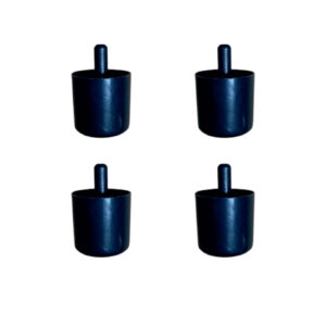 Silindir Plastik Ayak Geçmeli Pimli - 50MM - Siyah 12MM HKS278 - 4 Adet