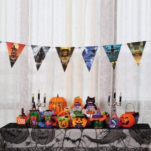 Cadılar Bayramı Halloween Flama Bayrak Banner Süs 8 li 3 Metre