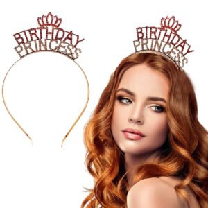 Birthday Princess Kristal Taç – Rose Gold Kaplama