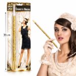 30 cm Altın Gold Payetli Tutacağı – 1920’ler Gatsby Parti Aksesuarı
