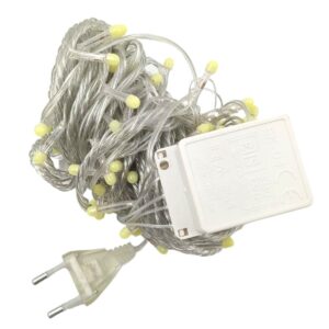 10 M 100 Led Damla Uçlu Led Işık Beyaz Işık Şeffaf Kablo