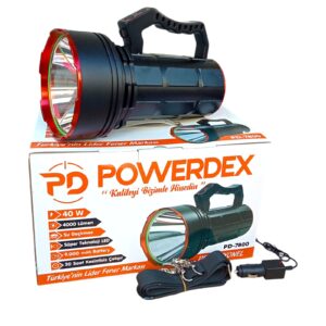 40W 4000 Lümen Şarjlı El Feneri Projektör PD-7800