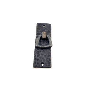 Antika Tarz Dekoratif Pirinç Dik Dövme Mobilya Kulbu - 90x31 mm, Oksit