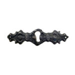 Antika Tarz Dekoratif Pirinç Anahtar Ağızlığı - 28x104mm, Oksit