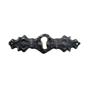 Antika Tarz Dekoratif Pirinç Anahtar Ağızlığı - 28x104mm, Oksit