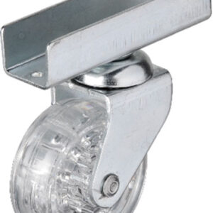 Hts 327 - 50x20 mm Şeffaf Makaralı Uzun U Tablalı Teker 4 Adet