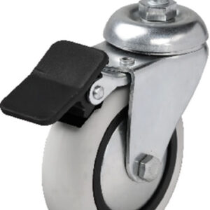 Hts 354 - 75x25 mm PVC Makaralı Vidalı Frenli Teker 4 Adet