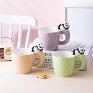 Panda Motifli Seramik Kupa Bardak