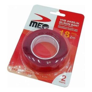 Meg Çift Taraflı Akrilik Silikonize Bant 18 mm x 2 metre