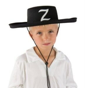 Z Logolu Çocuk Boy Bağcıklı Zorro Şapkası