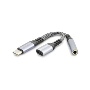 Type-C To Type-C + 3.5 Mm F Kablo Audıo Siyah GJ-014