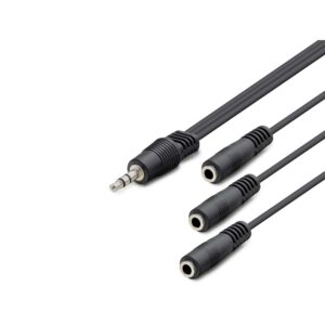 3.5 Mm To 3*3.5 Mm F Kablo 2Lıne 30Cm Siyah HDX1023