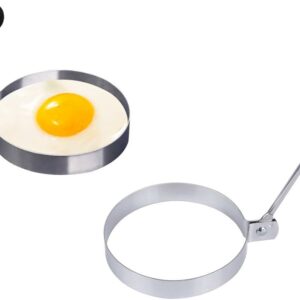 Metalik Daire Şeklinde Metal Omlet Yumurta ve Krep Kalıpları