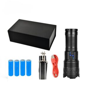 Ultra Parlak Su Geçirmez Zoomlu Güçlü 200w 30000 Lümen Şarjlı Bekçi Avcı Kamp El Feneri PS-1998