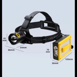 F.B.I Pro F-3003 Alüminyum PM10-TG LED Type-C Powerbank ve Solar Şarjlı Kamp Kafa Feneri
