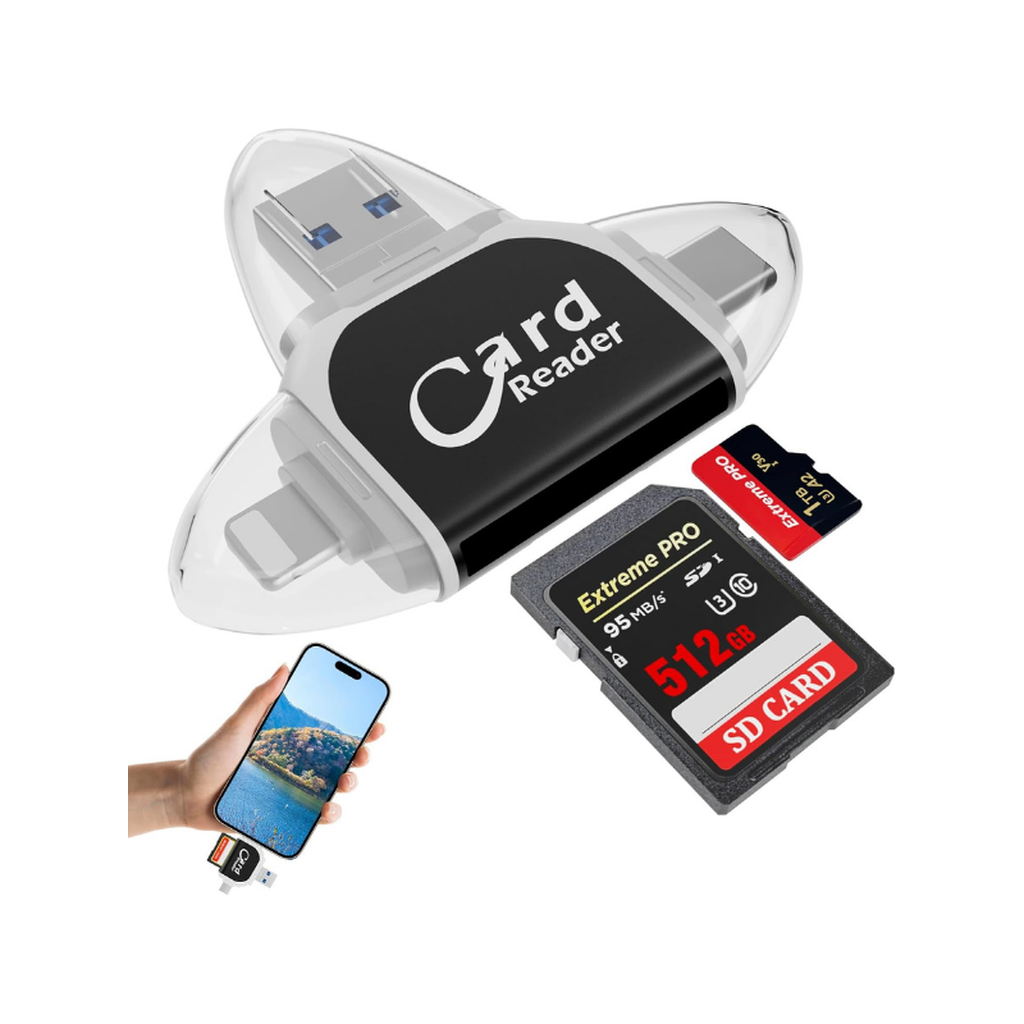 ZR670 Card Reader 4 İn 1 Otg