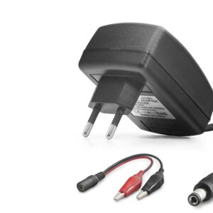 Akü Şarj Adaptörü 12V 2.5A 30W Krokodil Uç Siyah B5057