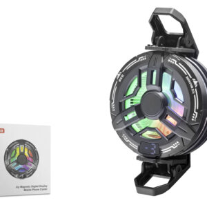 Manyetik Klipsli Telefon Soğutucu Fan Rgb Isı Göstergeli Siyah S38
