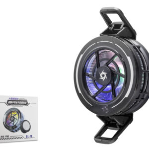Manyetik Klipsli Telefon Soğutucu Fan Rgb Isı Göstergeli Siyah SL70
