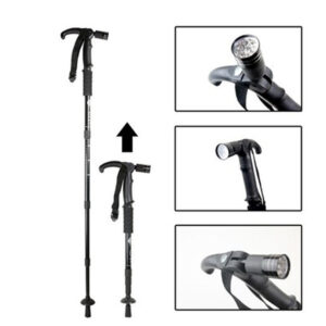 Boya Göre Ayarlı Işıklı Yürüyüş Bastonu LED Güçlü Aydınlatmalı Ergonomik Tasarım WT-002