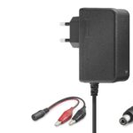 12V 1.2A 14.4W Krokodil Uç Akü Şarj Adaptörü - Siyah B5056