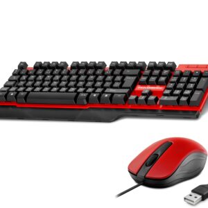Klavye Ve Mouse Seti - Kırmızı Siyah HD861K