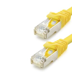 Cat7 Ethernet Patch Kablosu 10 Gbps 600 Mhz 60 Cm - Sarı HDX5102