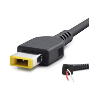 Laptop Adaptör Dc Jack Kablosu 30–90W Usb Tip Sarı Kare Uç / Ibm Uyumlu 1.2 M - Siyah HDX5515