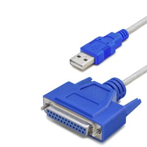 Usb To Paralel (Lpt) Yazıcı Dönüştürücü Kablosu 1.3 M - Silver Mavi HDX7531