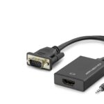 Vga To Hdmi Dişi Ses Çıkışlı Görüntü Dönüştürücü 1080P - Siyah HDX7874