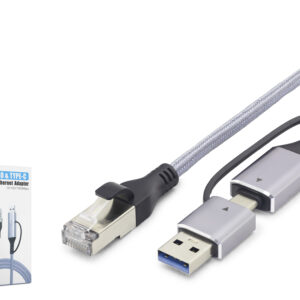 Usb 3.0 & Type-C Gigabit Ethernet Adaptör - Gri HDX7876
