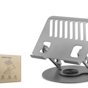 Karbon Çelik 360 Derece Dönebilen Ergonomik Laptop Standi - Gri HDX8018