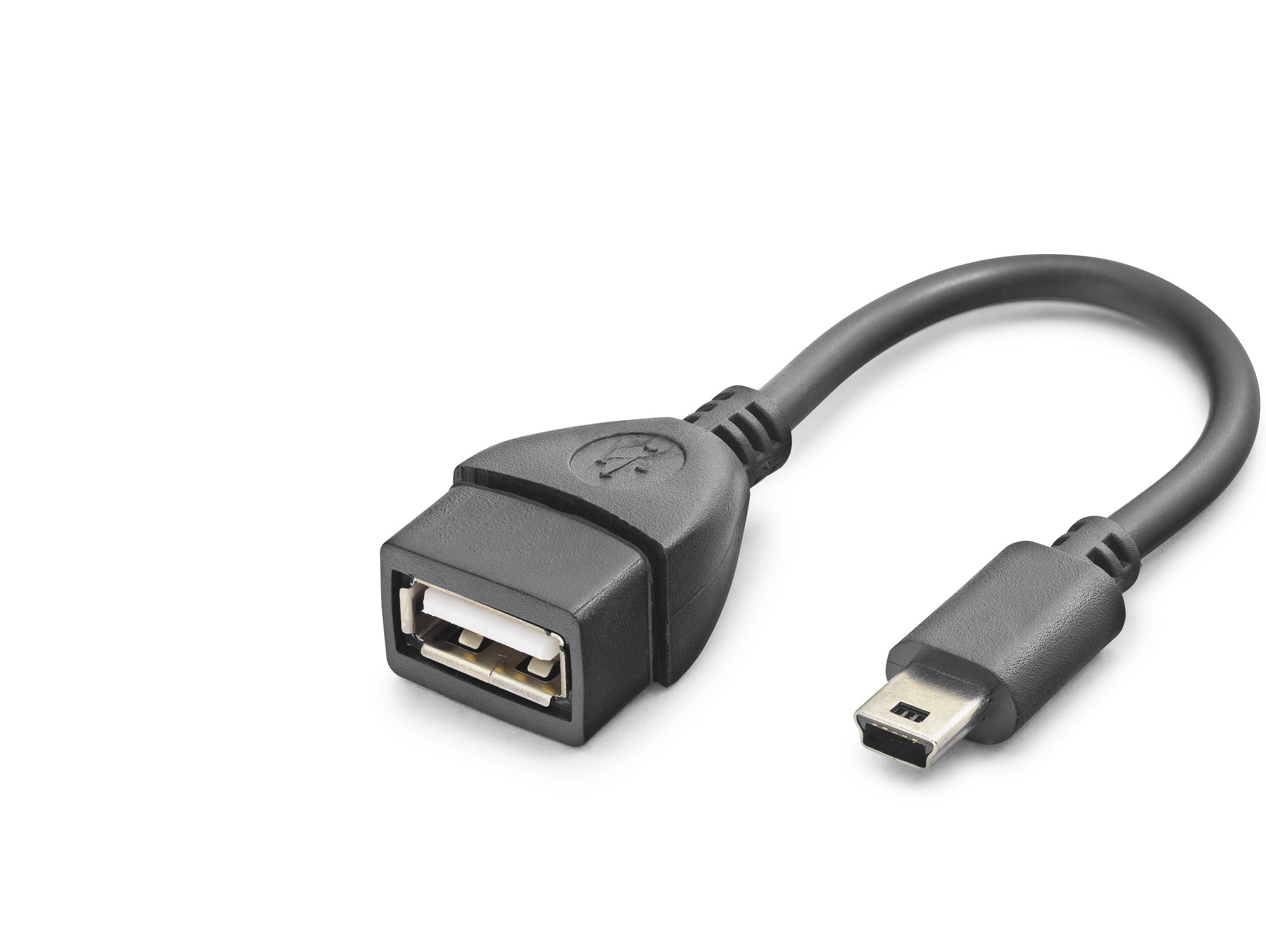 Mini Usb To Usb Otg Kablo - Siyah HN4591