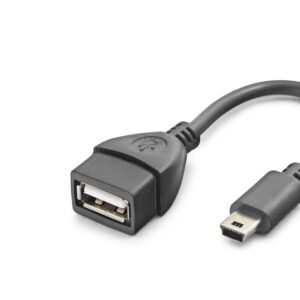 Mini Usb To Usb Otg Kablo - Siyah HN4591