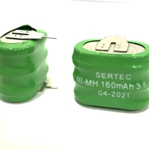 3.6V 3S1P 160 Mah 2 Pin NI-MH Buton Pil