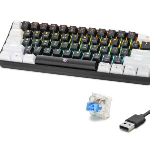 Mekanik Rgb Klavye Blue Switch - Siyah Beyaz MF1701BW