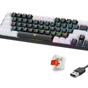 Mekanik Klavye Tri Mod Rgb Red Switch - Siyah Beyaz MF1703B