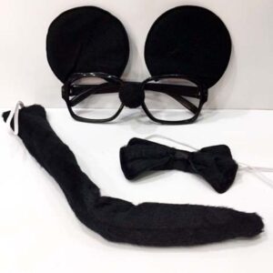 Mickey Mouse Gözlüğü Papyonu Kuyruğu Seti