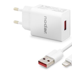 Lightning Hızlı Şarj Seti 12W 2.4A Usb Adaptörlü - Beyaz ND1001
