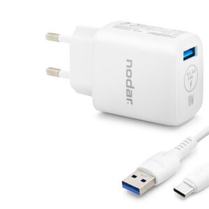 Type-C Qc 3.0 Hızlı Şarj Seti 18W 3.4A Usb Adaptörlü - Beyaz ND1010