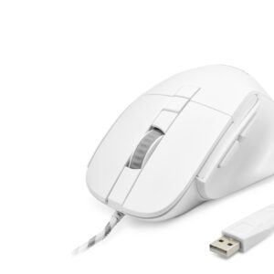 7D Ergonomi̇k Kablolu Ofi̇s Mouse 3600 Dpi - Beyaz ND1209W