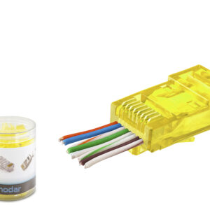 Cat6 Ez Rj45 Konnektör - 100 Adet Sari / Özel Plastik Kutulu ND2400