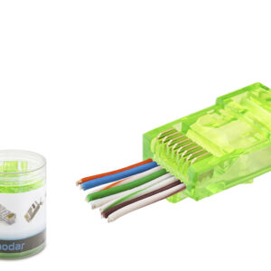 Cat6 Ez Rj45 Konnektör - 100 Adet Yeşil / Özel Plastik Kutulu ND2401