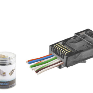 Cat6 Ez Rj45 Konnektör - 100 Adet Siyah / Özel Plastik Kutulu ND2402