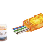 Cat6 Ez Rj45 Konnektör - 100 Adet Turuncu / Özel Plastik Kutulu ND2405
