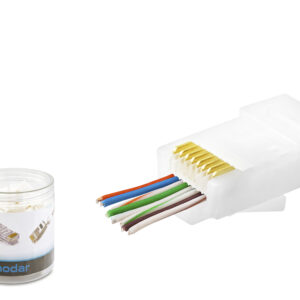 Cat6 Ez Rj45 Konnektör - 100 Adet Beyaz / Özel Plastik Kutulu ND2406